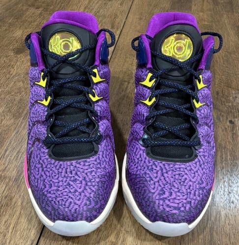 Nike KD 17 Travel Ball Vivid Purple Yellow Basketball Shoes Men Size 11