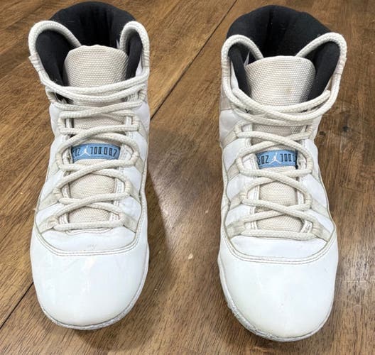 Jordan 11 Mid TD Football Cleats Legend Blue White Men Size 10 NO INSOLES