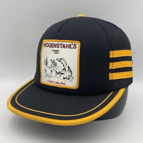 Vintage Wogenstahls North Of 50 Outposts Fishing Hunting Cedar Lake Ontario Hat