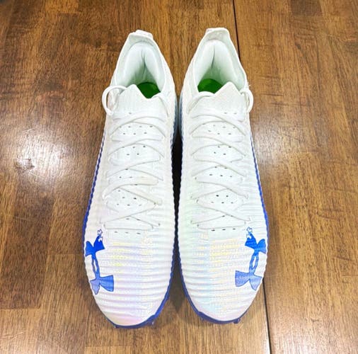Under Armour Blur Pro Football Cleats White Royal Mens Size 12