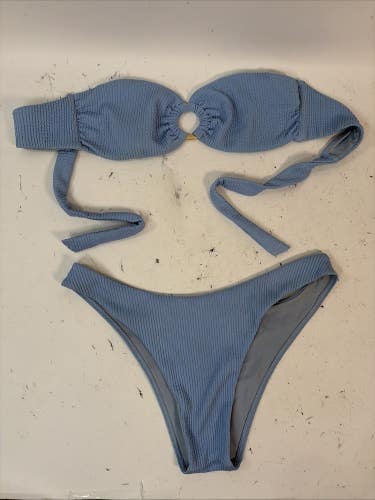 Monday Swimwear 2 Piece Swimsuit, Blue, Large