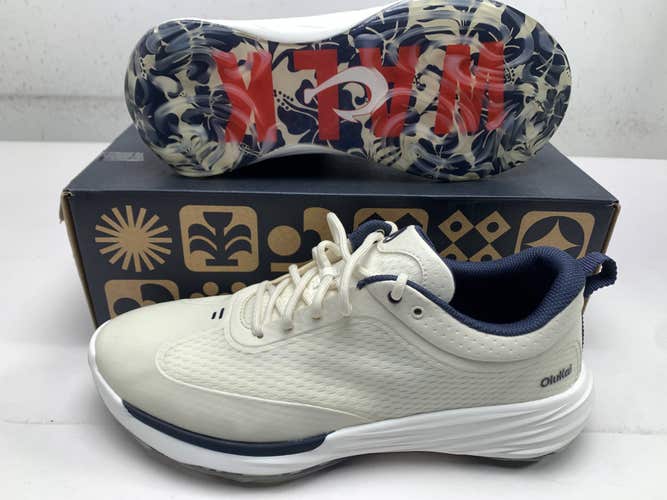 OluKai Makena WP Golf Shoes White Men's SZ 9.5 (10544) NIB