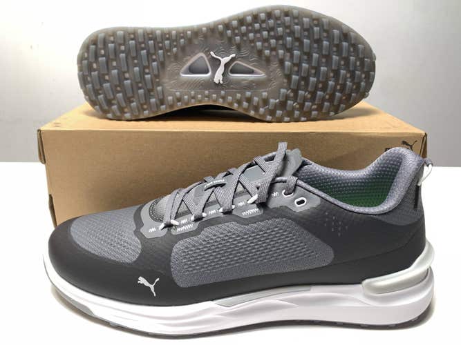 Puma IGNITE Elevate X Waterproof Golf Shoes Gray Men's SZ 10.5 (310221 08) NIB