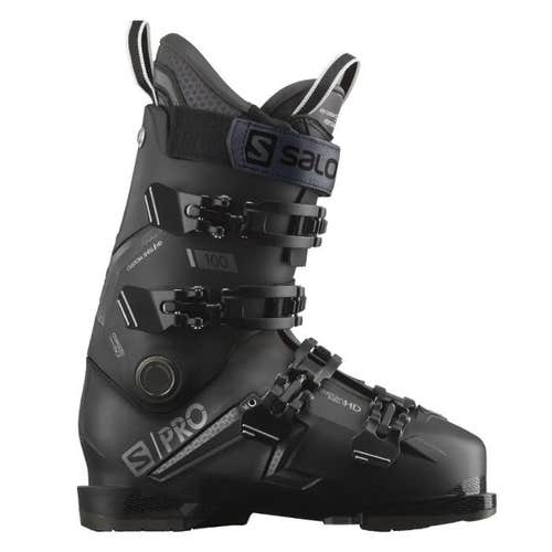 NEW Men's Salomon S/Pro 100 GW Ski Boots (2023) - Size Mondo 28.0 / 28.5 (Black)