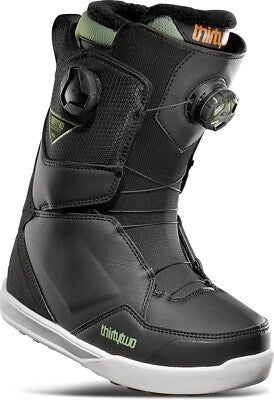 NEW ThirtyTwo 2022 Women's Lashed Double BOA Snowboard Boots - Black / Green 5.5