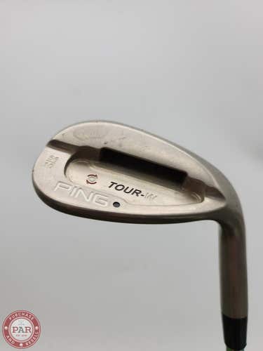 2007 PING TOUR W BRUSHED SILVER WEDGE 56*/10 STIFF PING AWT  35" (BLACK DOT) GOO