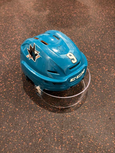 Large Pro Stock CCM Tacks Helmet with Drawstring Helmet Bag