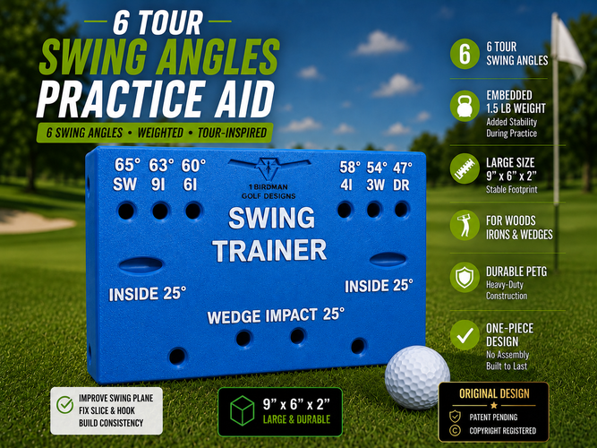 Weighted Golf Swing Plane Trainer Base Blue Brick Alt Mat Swing Trainer (Free Shipping)