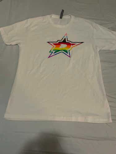 Dallas Stars NHL Pride Night Short Sleeve Shirt, Size Adult Large