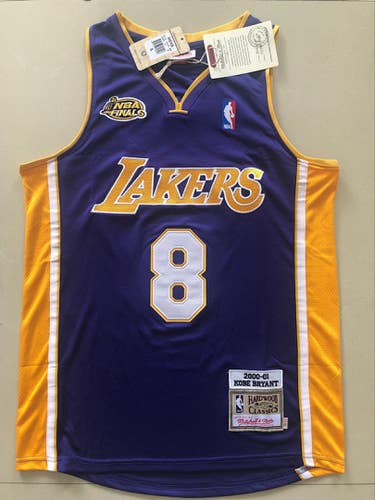Kobe Bryant Finals Purple Basketball Embroidered Jersey #8 Size Small