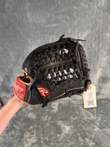 Black Rawlings R9 RH Outfield Baseball Glove 11.75" (Used)