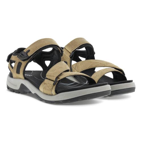 Ecco Yucatan Coast Sandal Men 14-14.5 Nutmeg Brown Nubuck Leather Hiking ZAP2669