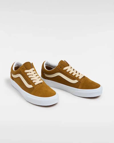 Vans Old Skool Sneakers Unisex M5.5-W7 Brown Suede Lace Up Skate Shoes RHS9260