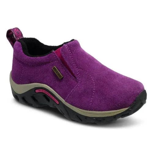 Merrell Jungle Moc J95609 Kids 4 M Purple Suede Waterproof Slip On Shoes ZAP2665