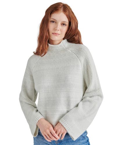 Steve Madden Sweater Women's XL Gray Raglan Sleeve Mock Neck Pullover PALL213