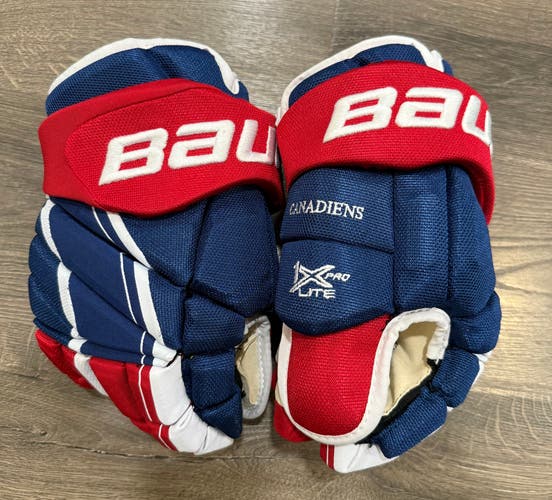 Montreal Canadiens Bauer Vapor 1X Lite Gloves 14" Pro Stock (New)