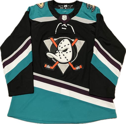 Anaheim Ducks Blank 25th Anniversary Adidas NHL Hockey Jersey Size 50
