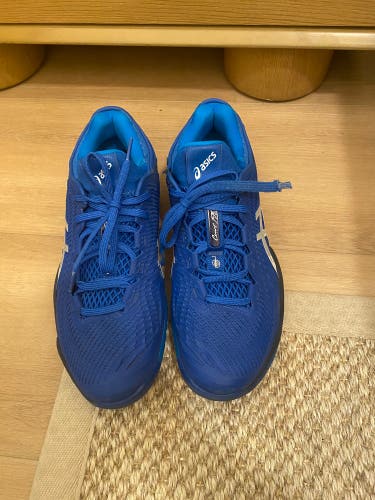 Blue Men's Size M 9.5 (W 10.5) Adult Asics Court FF Shoes (Used)