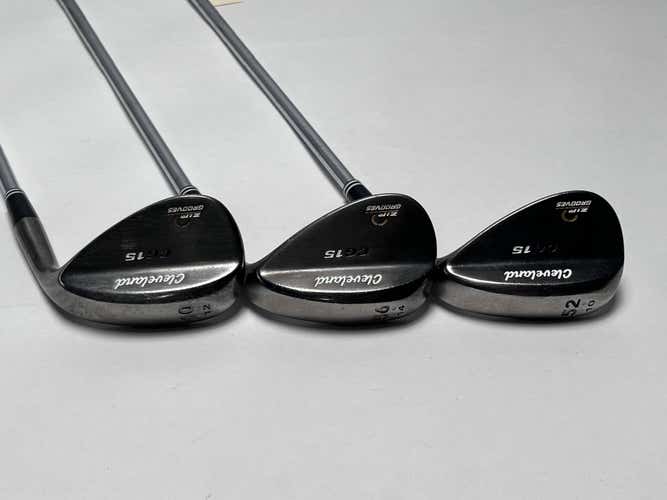 Cleveland CG15 Black Pearl Wedge Set 52* 10 | 56* 14 | 60* 12 Traction Wedge RH