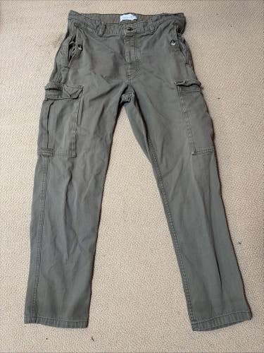 Topman Cargo Pants, Green, 34/34