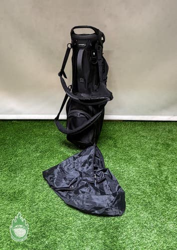 Pre-Owned Maxfli Honors Golf Black Cart Bag 5-way Divider Rainhood Included