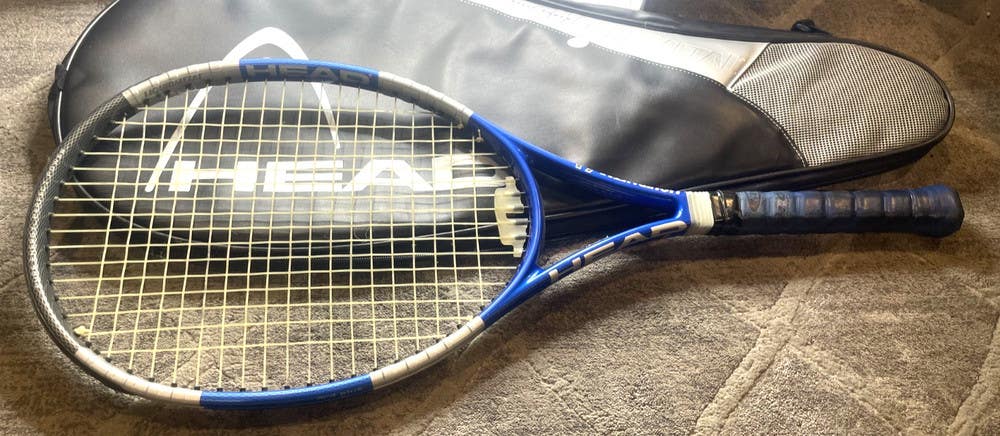 Head Liquidmetal 4 Tennis Racquet 102" Blue Silver 4 3/8" Grip w/Case