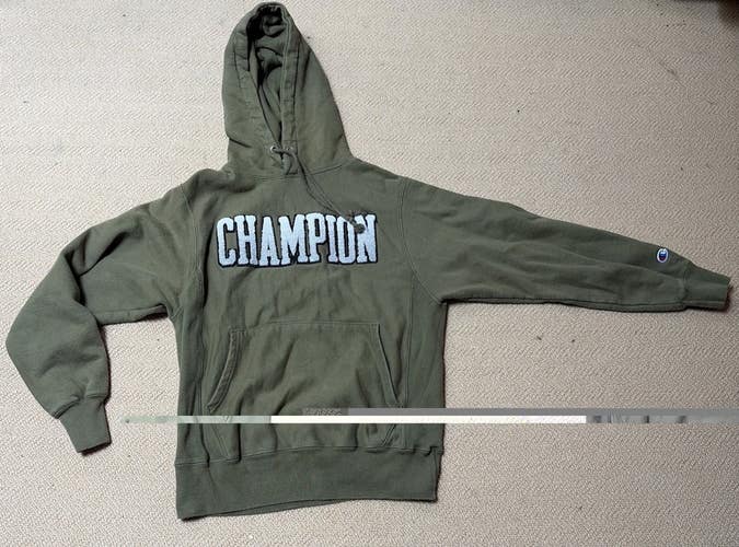 Champion Reverse Weave Hoodie, Green, Small