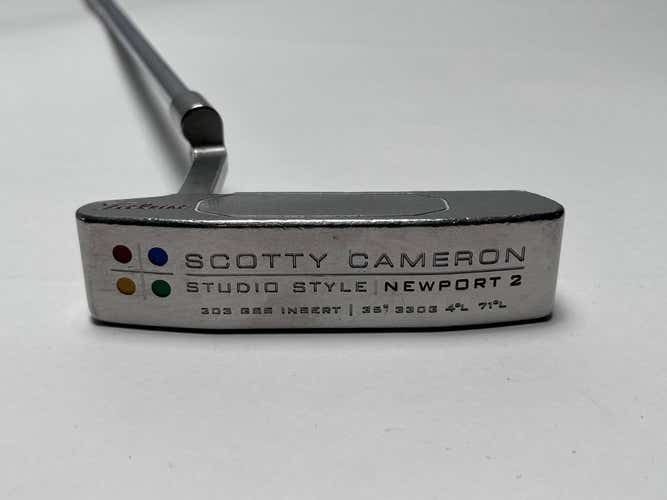 LEFTY Scotty Cameron Studio Style Newport 2 Putter 35" Mens LH