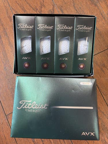 4 Dozen New 2025 Titleist AVX Golf Balls / White