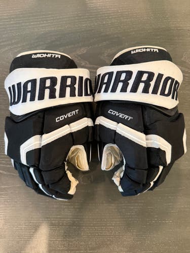Warrior Covert Pro Wichita Thunder Pro Stock Hockey Gloves 13” Black (Used) 8029