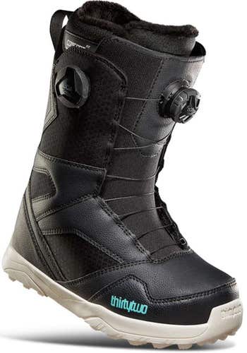 NEW Women's ThirtyTwo STW Double BOA Snowboard Boots - Size Women's 9.0 / Men's 8.0 (Black / White)