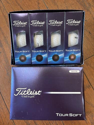 2 Dozen New Titleist Tour Soft Golf Balls White