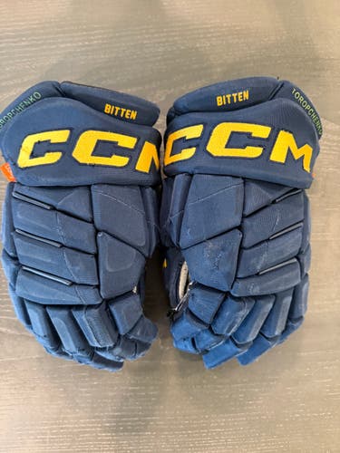CCM JetSpeed FT1 Pro Stock Hockey Gloves 14” St Louis Blues 8041