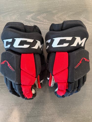 CCM HGTKPP Tacks Pro Stock 14" Hockey Gloves Blackhawks 6297