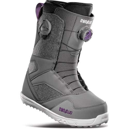 NEW Women's ThirtyTwo STW Double BOA Snowboard Boots - Size Women's 7.0 / Men's 6.0 (Black / White)