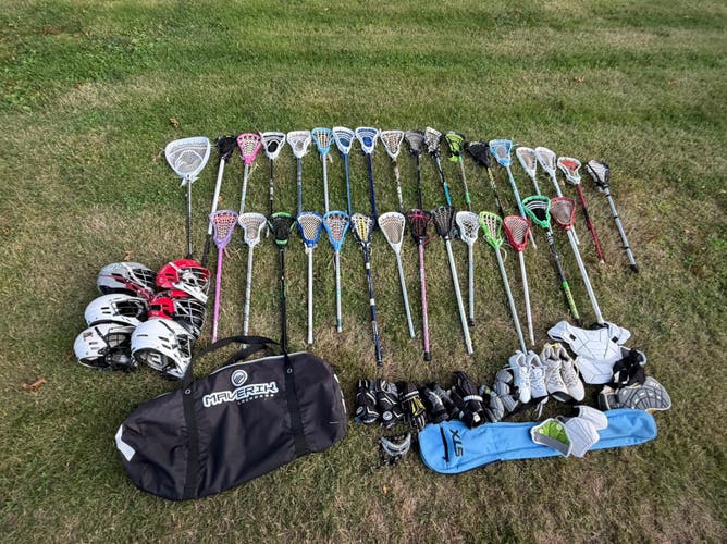 Summer blowout deal! Lacrosse gear bundle with 32 sticks, Freeze 4’s, Cascade Helmets, and more!