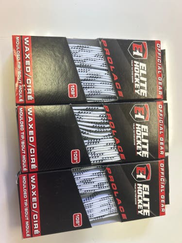 3 pack 108” Elite Waxed Hockey Laces (New)