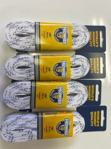 4 pack 130” Howies Waxed Hockey Laces (New)