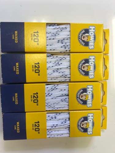 4 pack 120” Howies Waxed Hockey Laces (New)