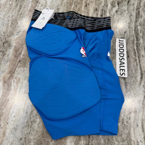 Nike Pro Hyperstrong NBA Padded Compression Shorts Blue 881966-403 Men’s Sz L

New With Tags