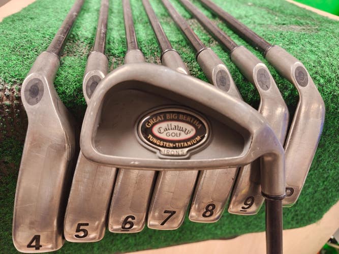 Callaway Big Bertha Tungsten Titanium Golf Iron Set 3-PW Graphite Firm Flex