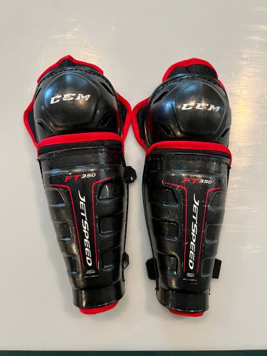 Youth CCM JetSpeed FT350 10" Shin Pads (Used)