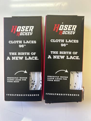 Hoser Hockey 96” Cloth Laces 2 pack (New)