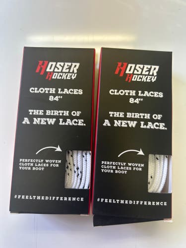 Hoser Hockey 84” Cloth Laces 2 pack (New)