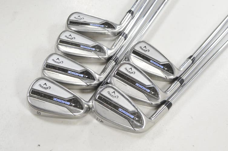 LEFT HAND Callaway Paradym Ai Smoke 5-PW,AW Iron Set Regular Flex Steel # 225370