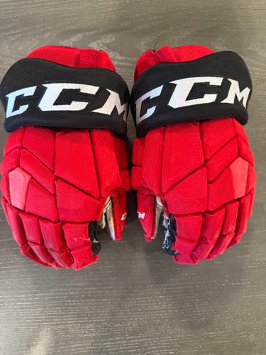 CCM HGTK Tacks Pro Stock Hockey Gloves 14” DEVILS 6286