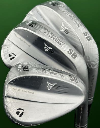 TaylorMade Milled Grind 5 MG5 Wedge Set 50-09*, 54-12*, 58-10* Steel RH NEW!