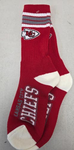 ST12 Mens NFL KANSAS CITY CHIEFS Lot of 1 Crew Socks LARGE 8-13 NEW