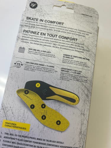 Superfeet Comfort Hockey Insole (New) size A Skate size 1-2