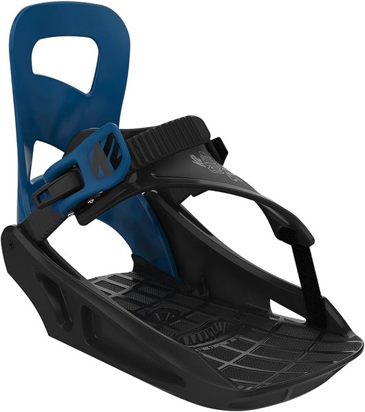 NEW Boys' / Youth K2 Mini Turbo Snowboard Bindings - Size Small (Blue / Black)